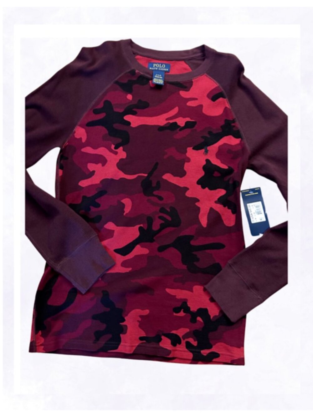 Ralph Lauren Polo Red Camo Men's Thermal Shirt NWT